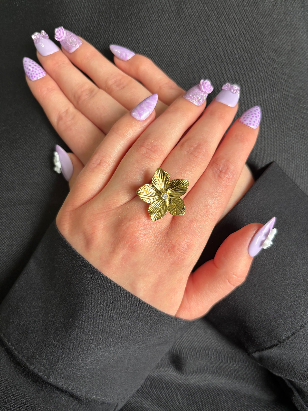 Bague ajustable Lys