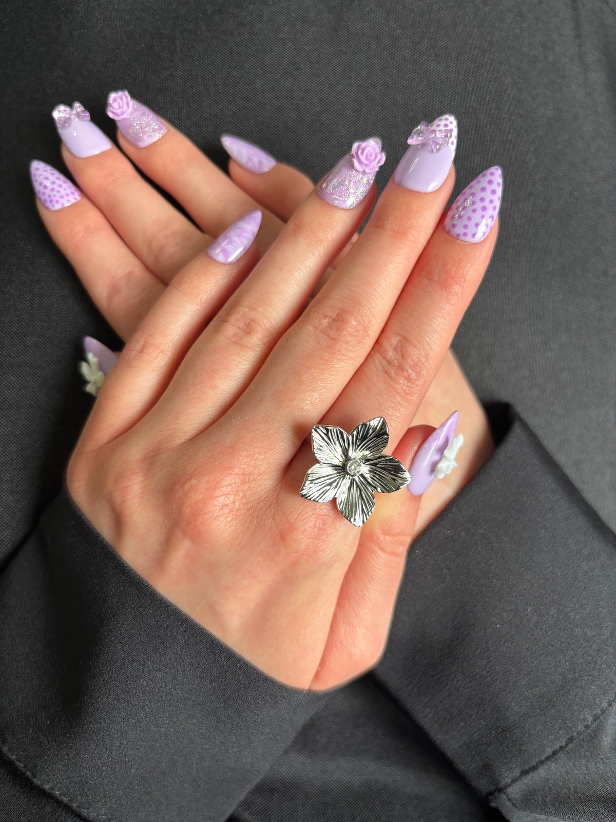 Bague ajustable Lys